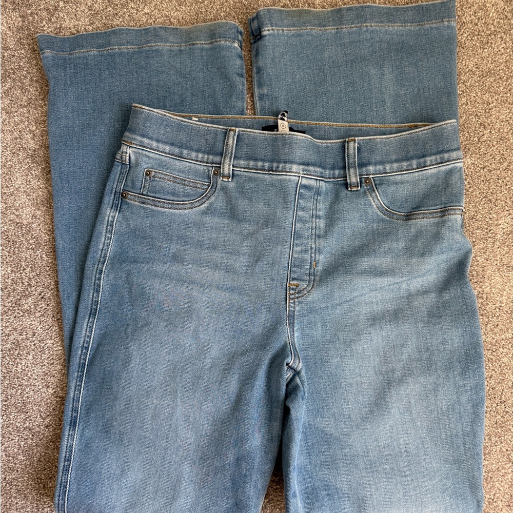 SPANX Women's Flare Leg Jeans in Blue